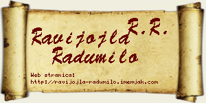 Ravijojla Radumilo vizit kartica